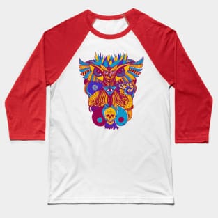 Triad Owl And Ageless Skull Baseball T-Shirt